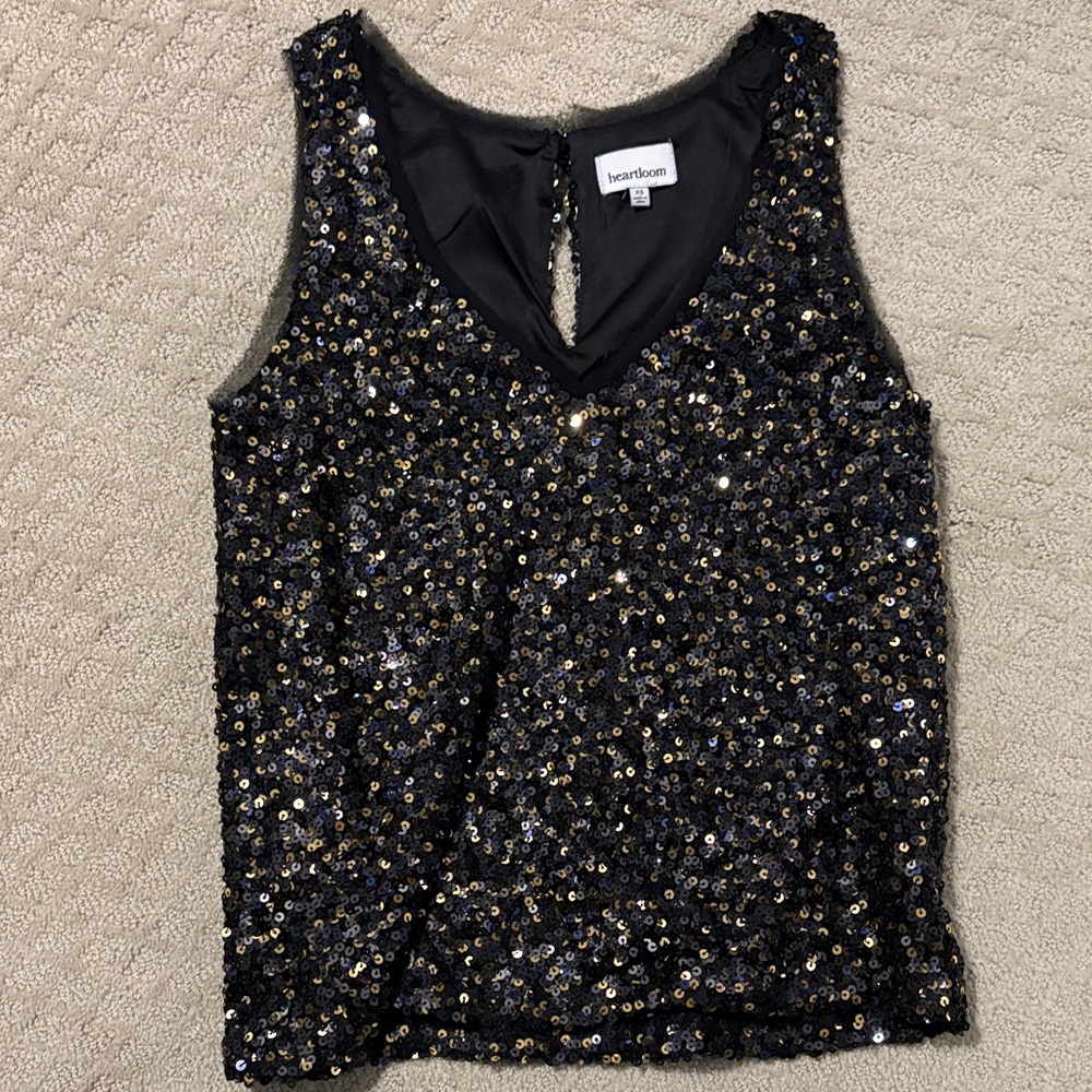 Sequin v neck